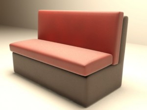 sofa without arms Modello 3D