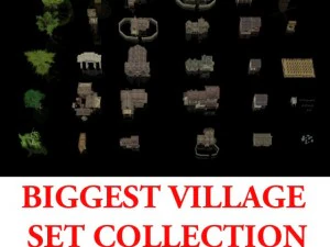 最大の村セットコレクション 3Dモデル