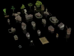biggest village set collection 3D Model
