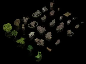 biggest village set collection 3D Model