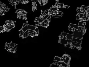 biggest village set collection 3D Model