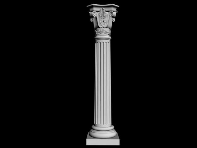 column 3Dモデル .c4d .max .obj .3ds .fbx .stl .blend 