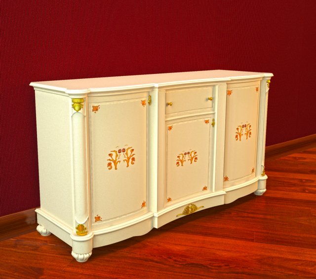 dresser classic italia 3D Model .c4d .max .obj .3ds .fbx .stl .blend 
