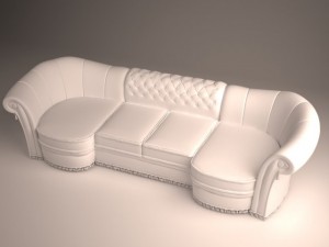 sofa classic italia 3D Model