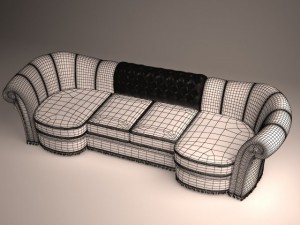 sofa classic italia 3D Model