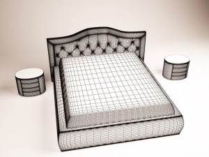 bed modernist style italia 3D मॉडल