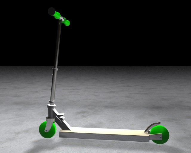 scooter 3D Model .c4d .max .obj .3ds .fbx .stl .blend 
