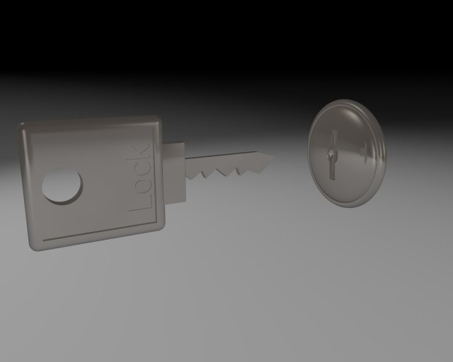key and lock Modelo 3D .c4d .max .obj .3ds .fbx .stl .blend 