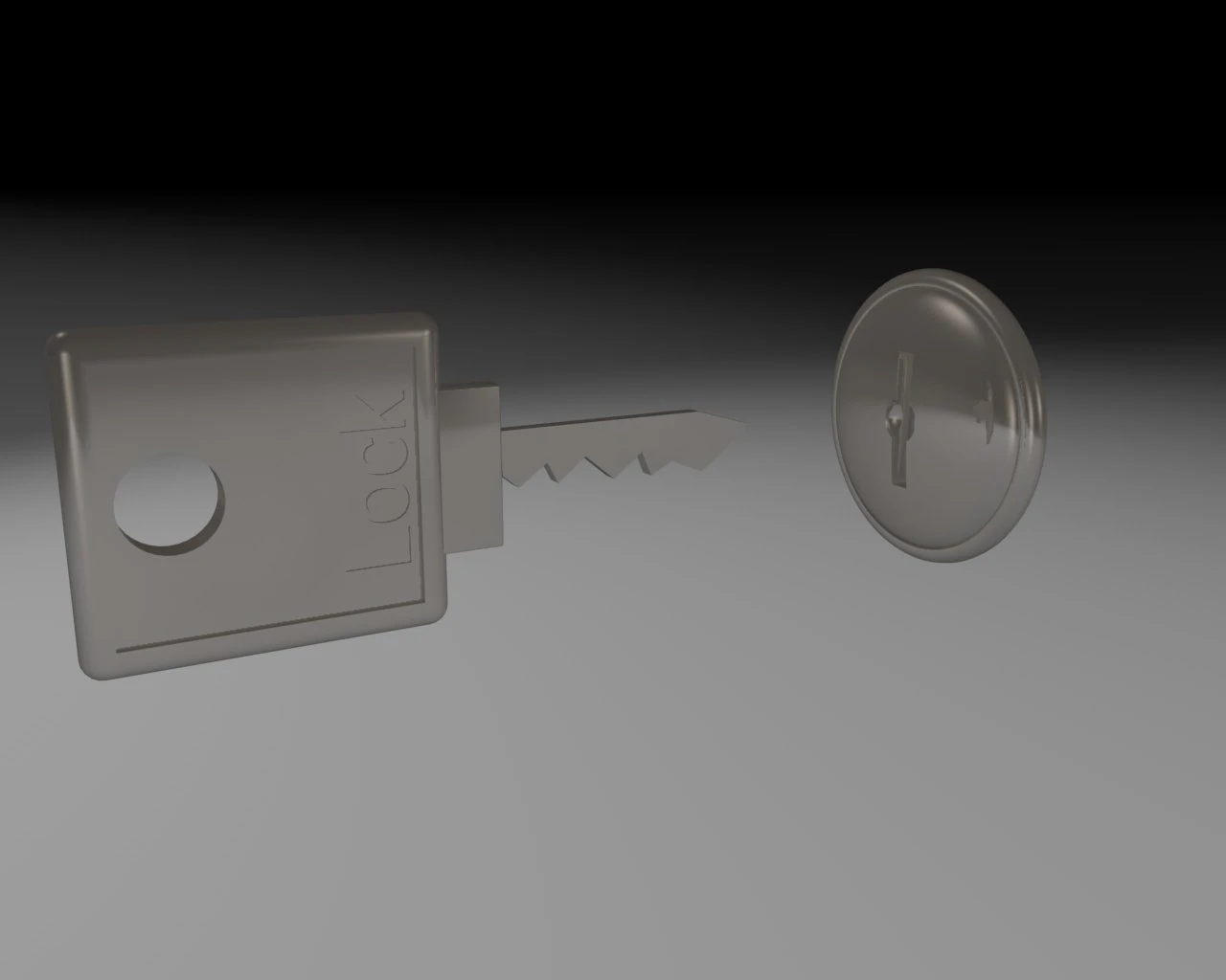 key and lock 3D Model .c4d .max .obj .3ds .fbx .stl .blend 