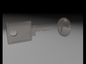 key and lock 3D मॉडल