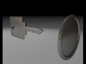 key and lock Modelo 3D