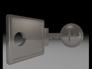 key and lock Modelo 3D