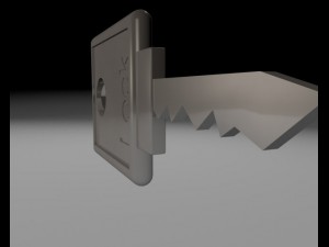 key and lock Modelo 3D