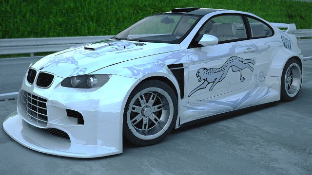 bmw m3 e92 3Dモデル .c4d .max .obj .3ds .fbx .stl .blend 
