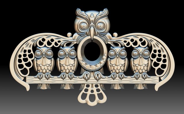 owl hanger model format stl obj fbx and 3dmax for cnc 3D Model .c4d .max .obj .3ds .fbx .stl .blend 