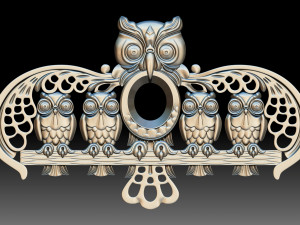owl hanger model format stl obj fbx and 3dmax for cnc Modello 3D