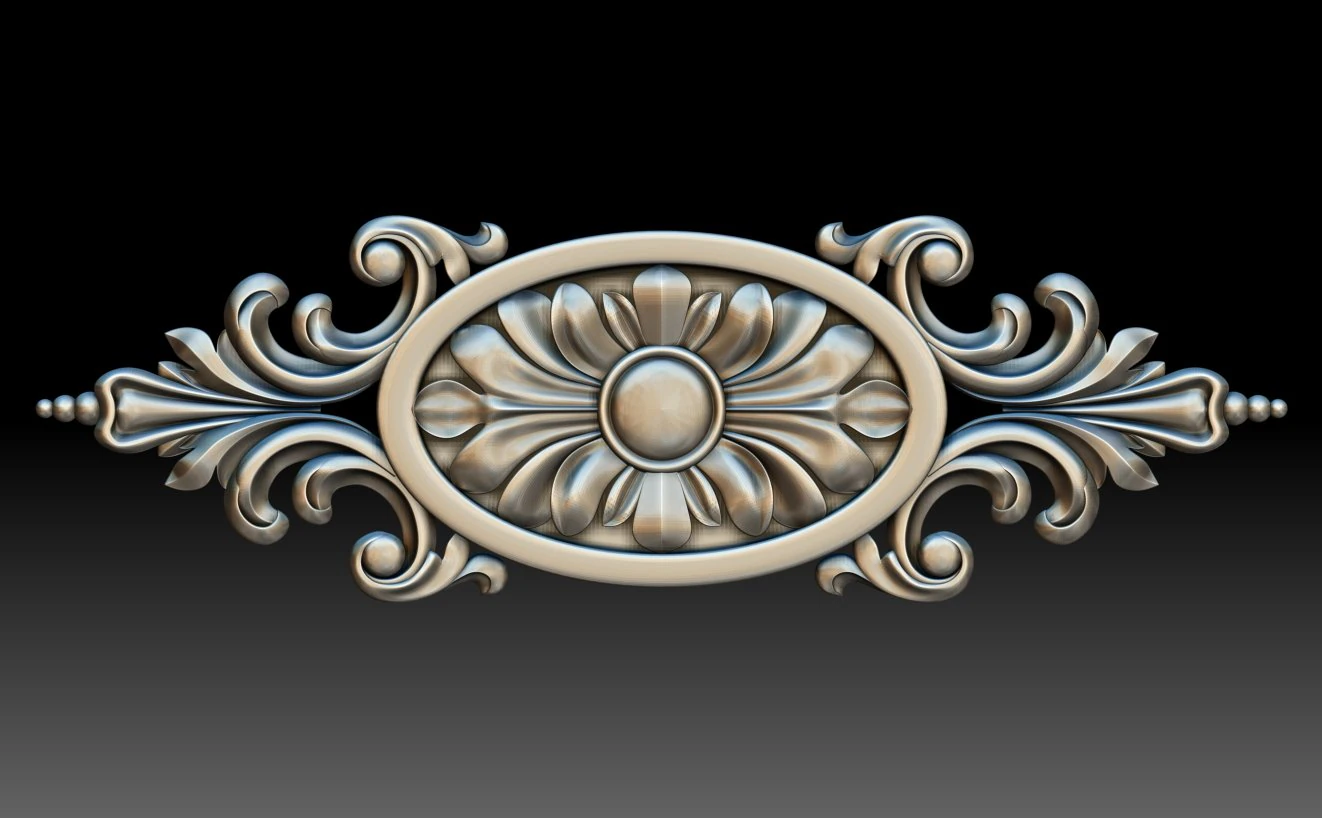 rosette carved model stl obj and fbx from cnc 3D Model .c4d .max .obj .3ds .fbx .stl .blend 