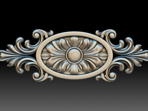 rosette carved model stl obj and fbx from cnc Modello 3D