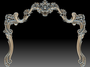 rosette carved model stl obj and fbx from cnc Modello 3D