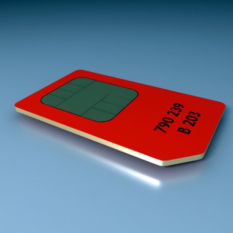 simcard and simcard with carrier Model 3D .c4d .max .obj .3ds .fbx .stl .blend 