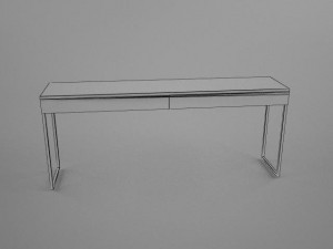 ikea besta burbs desk Modello 3D