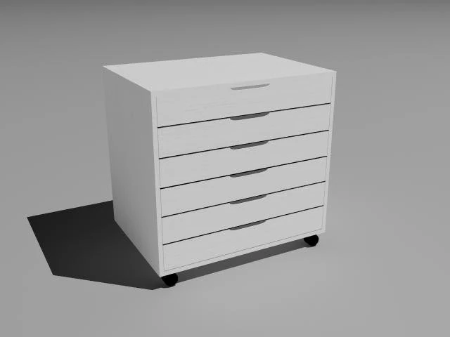 ikea alex drawer 3D Model .c4d .max .obj .3ds .fbx .stl .blend 
