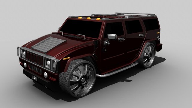 hummerh2 3D 모델 .c4d .max .obj .3ds .fbx .stl .blend 