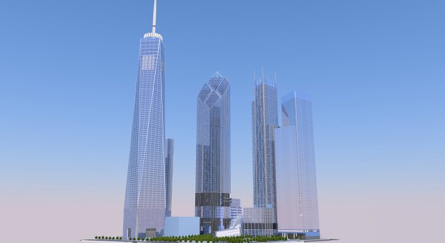 new world trade center 3D Model .c4d .max .obj .3ds .fbx .stl .blend 