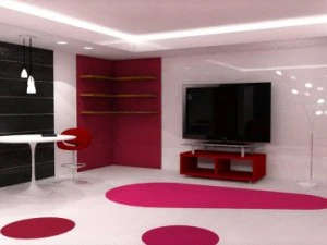 minimalist living room 3D Model