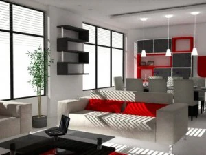 sala de jantar minimalista Modelo 3D