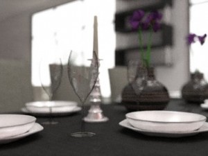 minimalist dining room Modello 3D