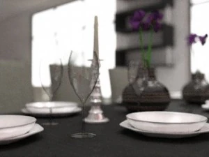 minimalist dining room 3D Model