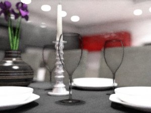 minimalist dining room Modello 3D