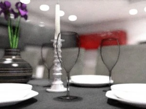 minimalist dining room 3D Model