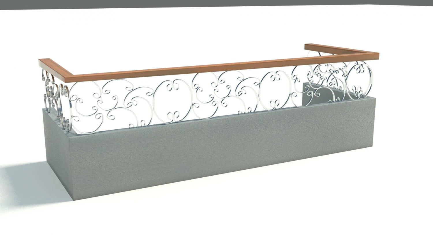 balcony 3D Model .c4d .max .obj .3ds .fbx .stl .blend