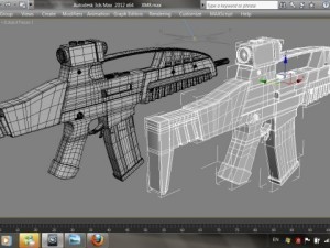 xm8 assault rifle high poly Modèle 3D