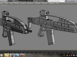 xm8 assault rifle high poly Modèle 3D