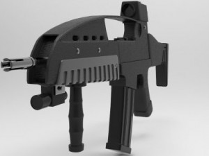 xm8 assault rifle high poly Modèle 3D