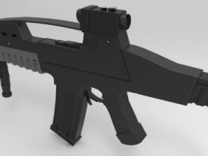 xm8 assault rifle high poly Modèle 3D
