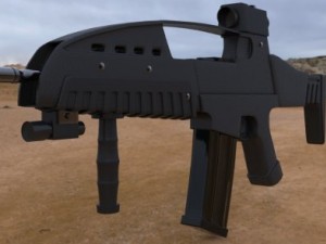xm8 assault rifle high poly Modèle 3D