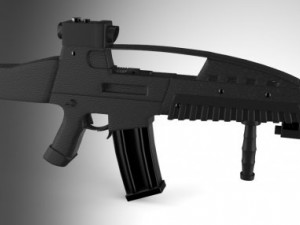 xm8 assault rifle high poly Modèle 3D