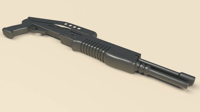 spas12 shotgun Modelo 3D .c4d .max .obj .3ds .fbx .stl .blend 