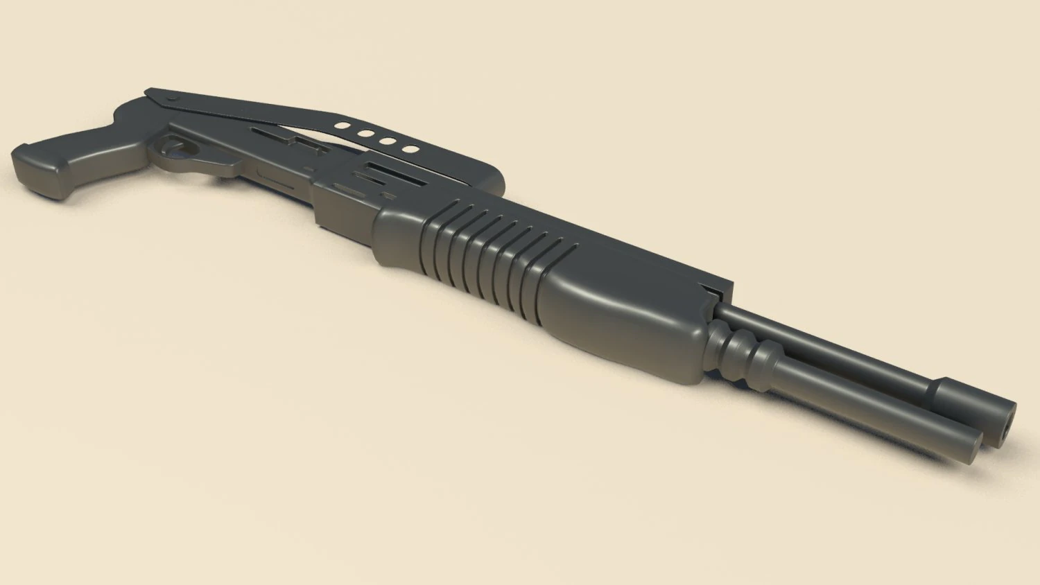 spas12 shotgun 3D Model .c4d .max .obj .3ds .fbx .stl .blend 