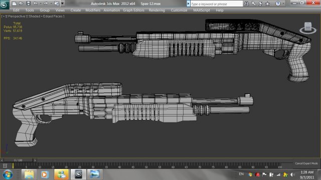 spas12 shotgun 3D Модель in Дробовик 3DExport