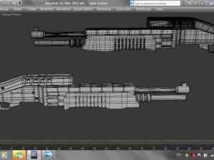 spas12 shotgun Modelo 3D