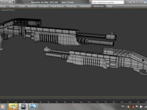 spas12 shotgun 3D Model