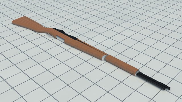 m1 garand rifle 3D 모델 .c4d .max .obj .3ds .fbx .stl .blend 