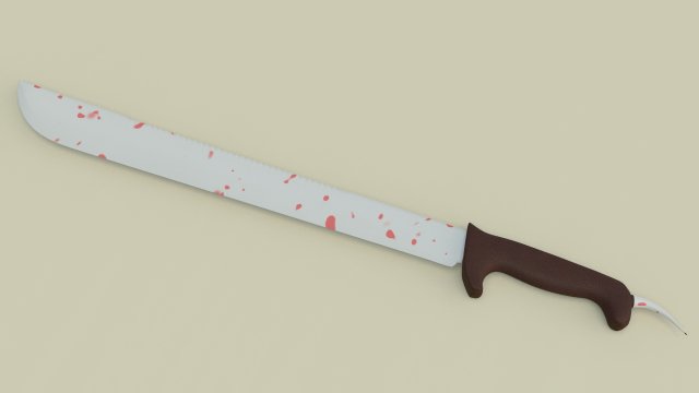 machete 3D Model .c4d .max .obj .3ds .fbx .stl .blend