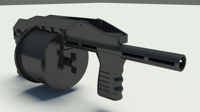 striker shotgun Modèle 3D .c4d .max .obj .3ds .fbx .stl .blend 