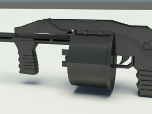 striker shotgun Modèle 3D